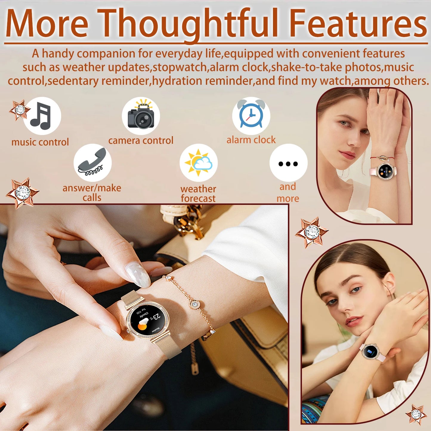 Women’s Touchscreen Smartwatch with Calls