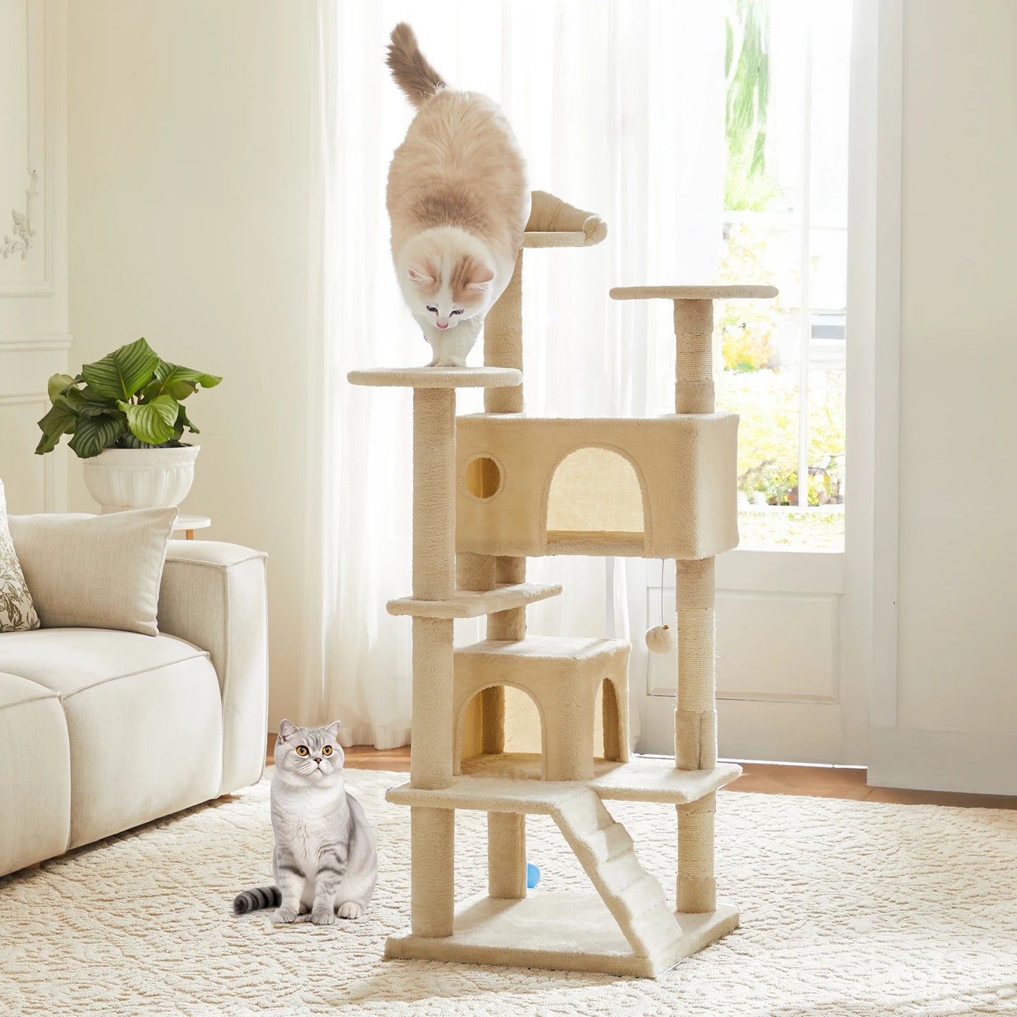 Multi-Level Cat Tree Tower with Scratcher