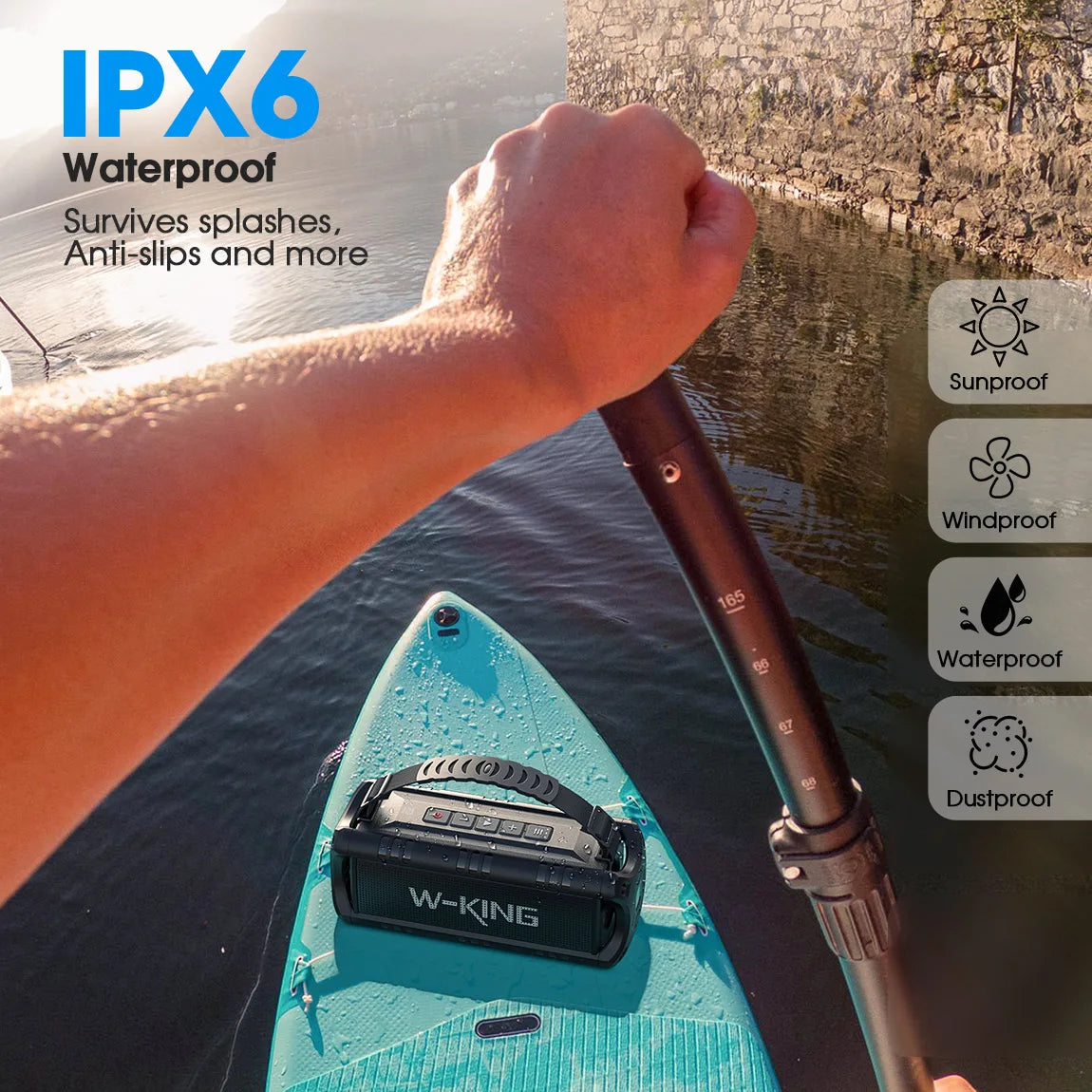 W-KING 30W Waterproof Portable Bluetooth Speaker