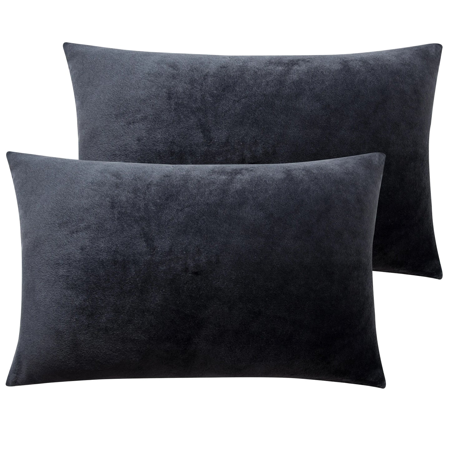 Ntbay 2-Pack Velvet Luxury Pillowcases Hidden Zipper