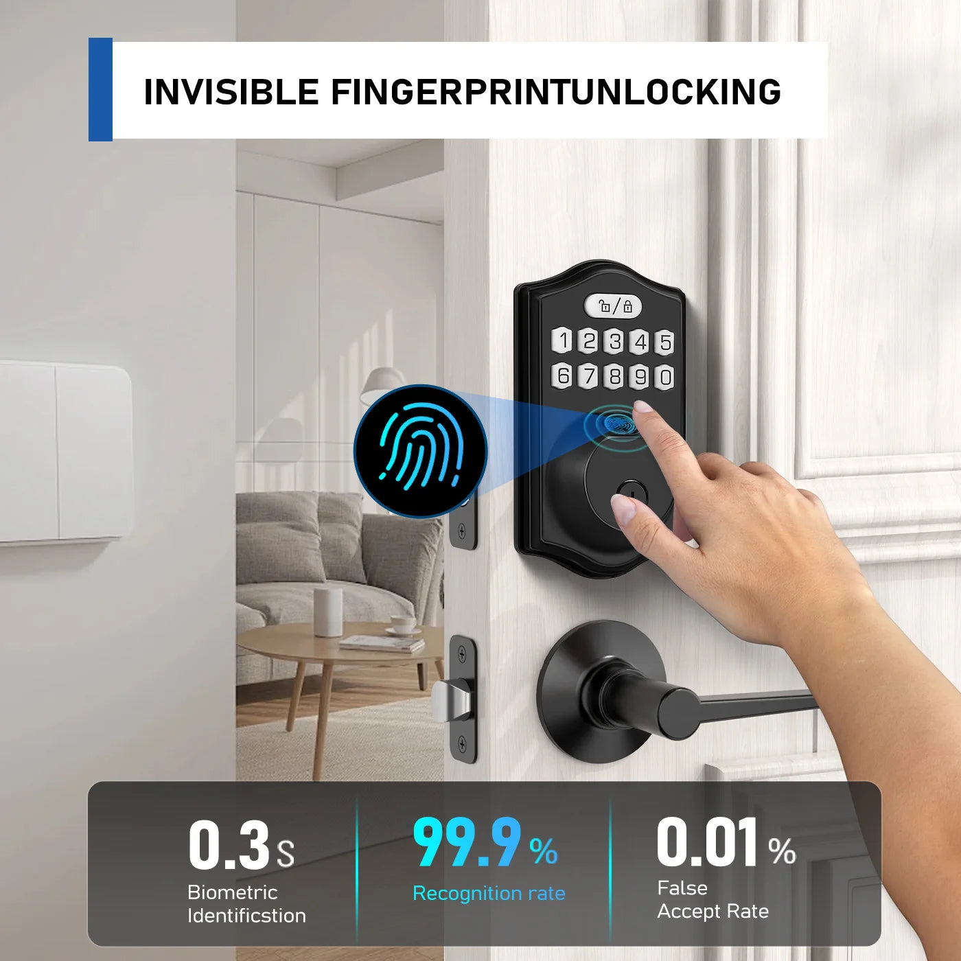 Fingerprint Smart Keyless Electronic Deadbolt Lock