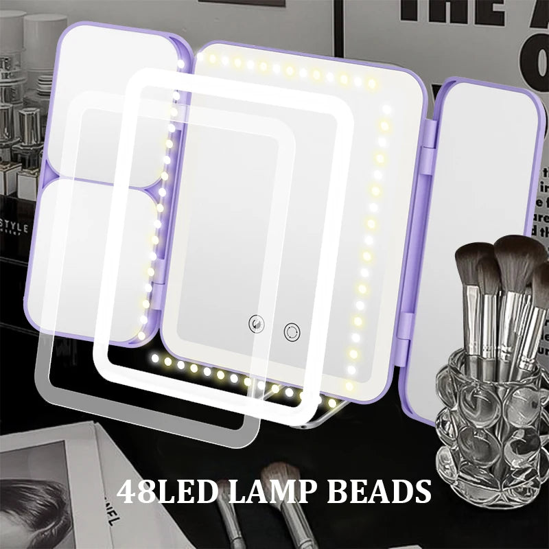 SEJOY LED Trifold Makeup Mirror Magnifying Touch