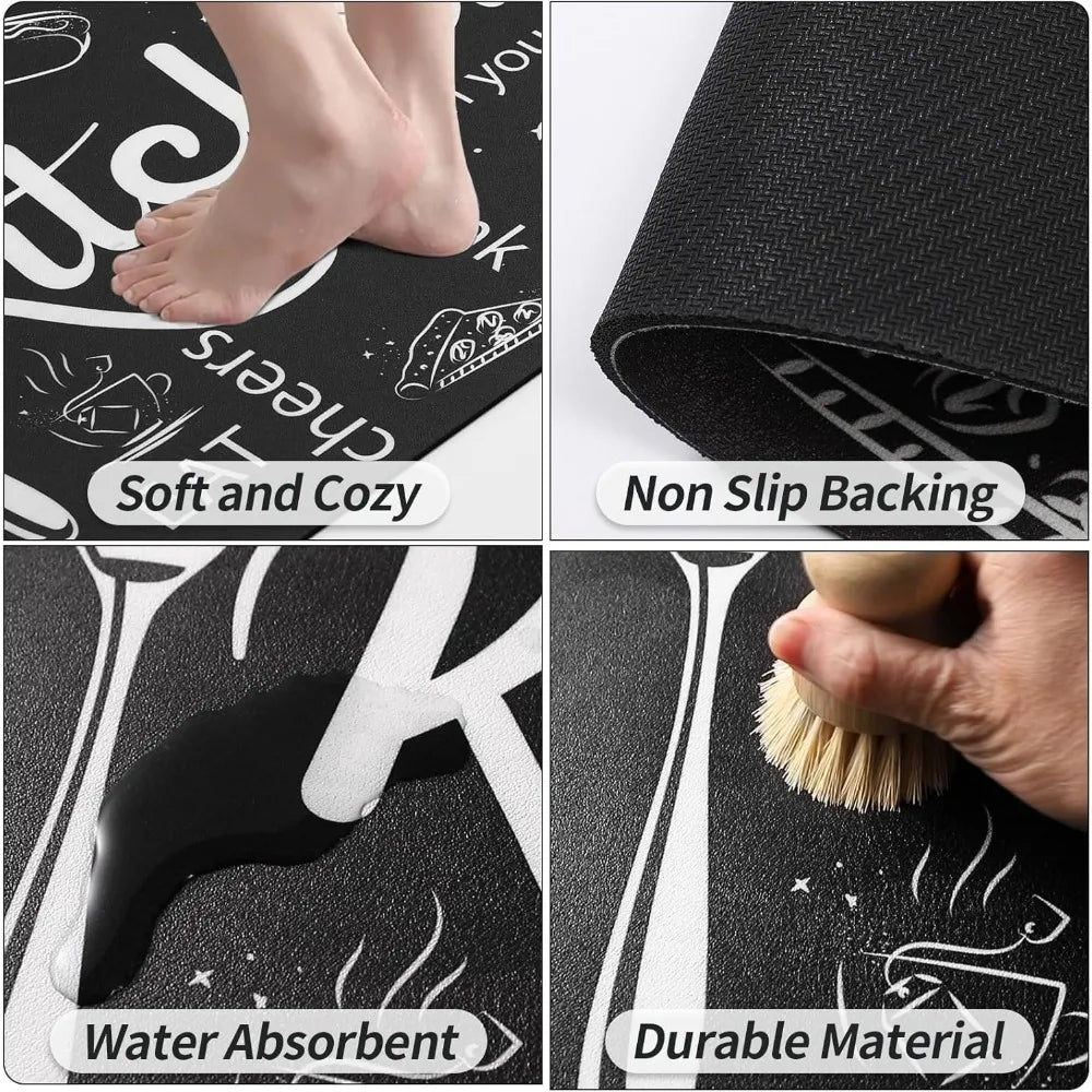 Non Slip Washable Kitchen Rug Set