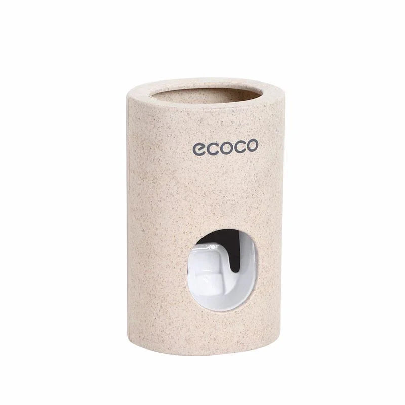 Wall Mounted Automatic Toothpaste Dispenser Toothbrush Holder