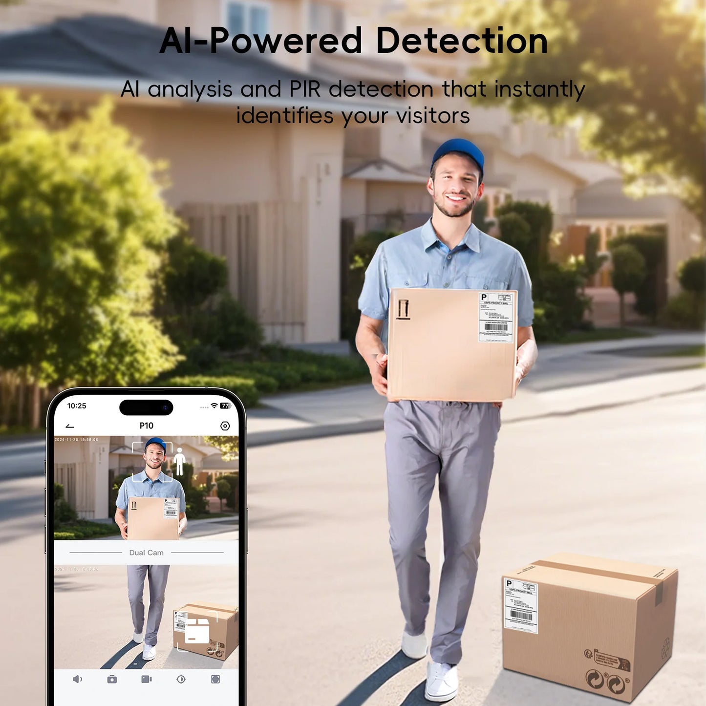 ZUMIMALL Dual Lens Wireless Video Doorbell
