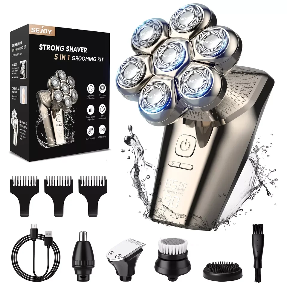 SEJOY 5-in-1 Rechargeable Electric Shaver Trimmer