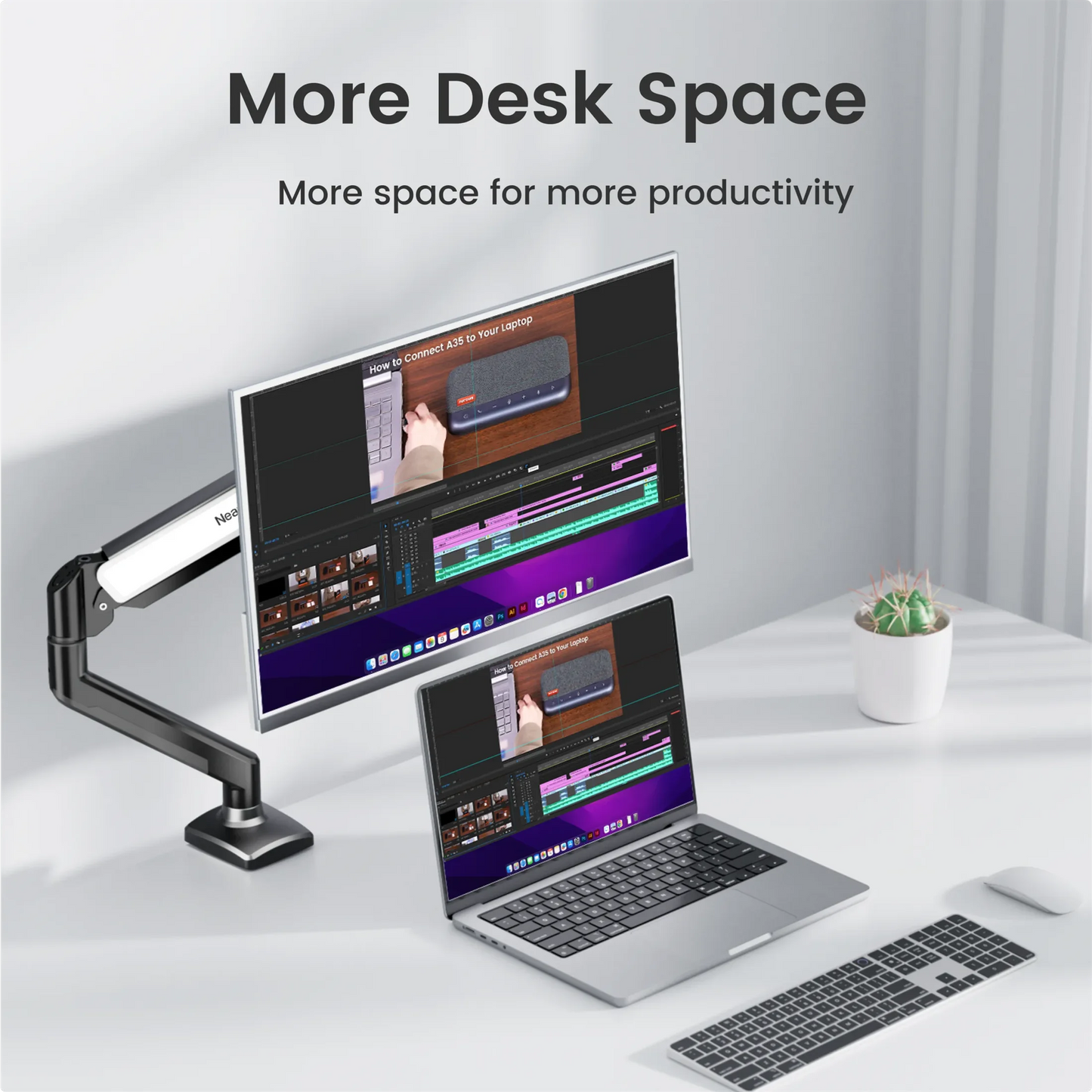 Nearhub MS-001 Single Arm Adjustable Monitor Mount