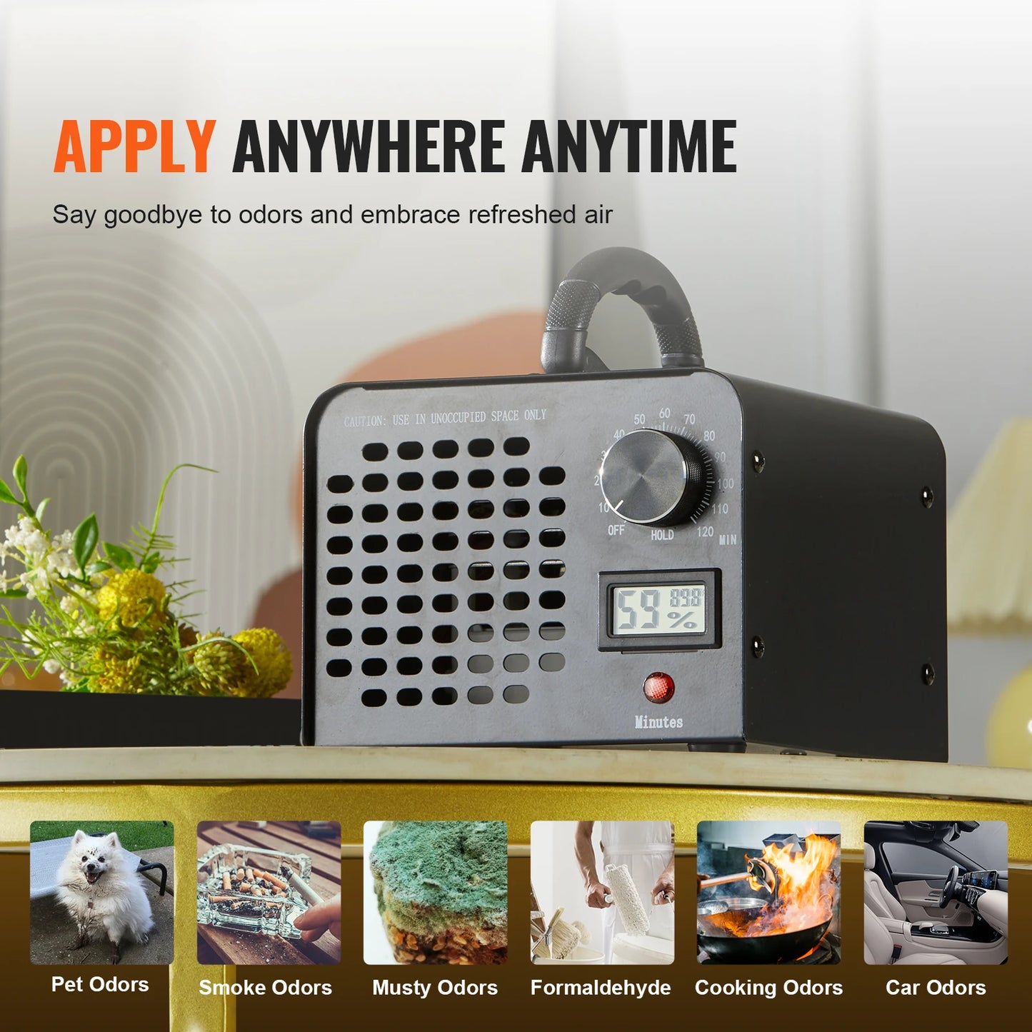 SucceBuy High Capacity Ozone Generator Odor Remover – 12000 24000 36000mg/h Commercial Air Purifier Machine