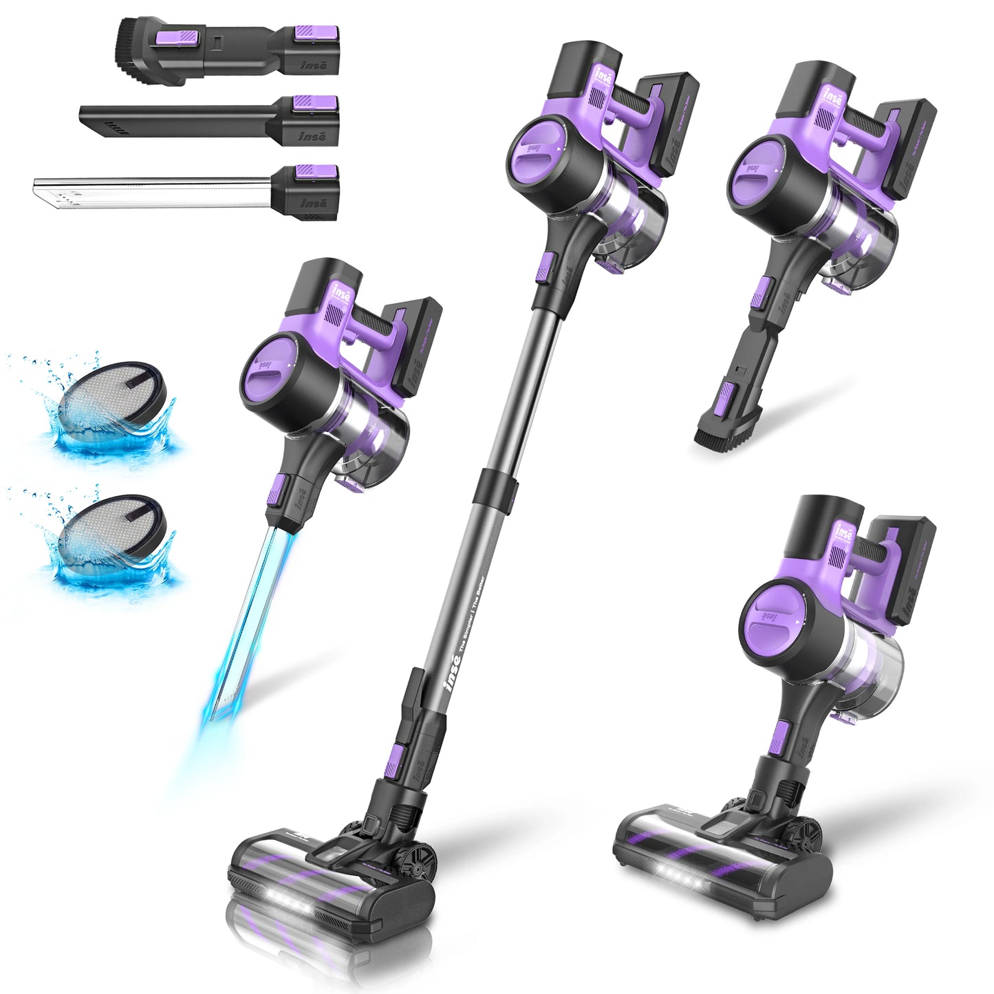 INSE S10 Cordless Stick Vacuum with Powerful Suction