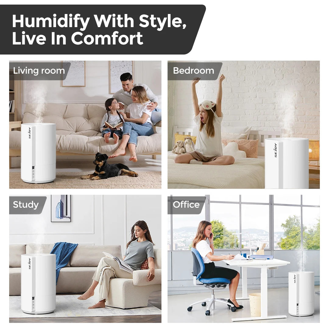 SEJOY Ultrasonic Air Humidifier Large Room Bedroom