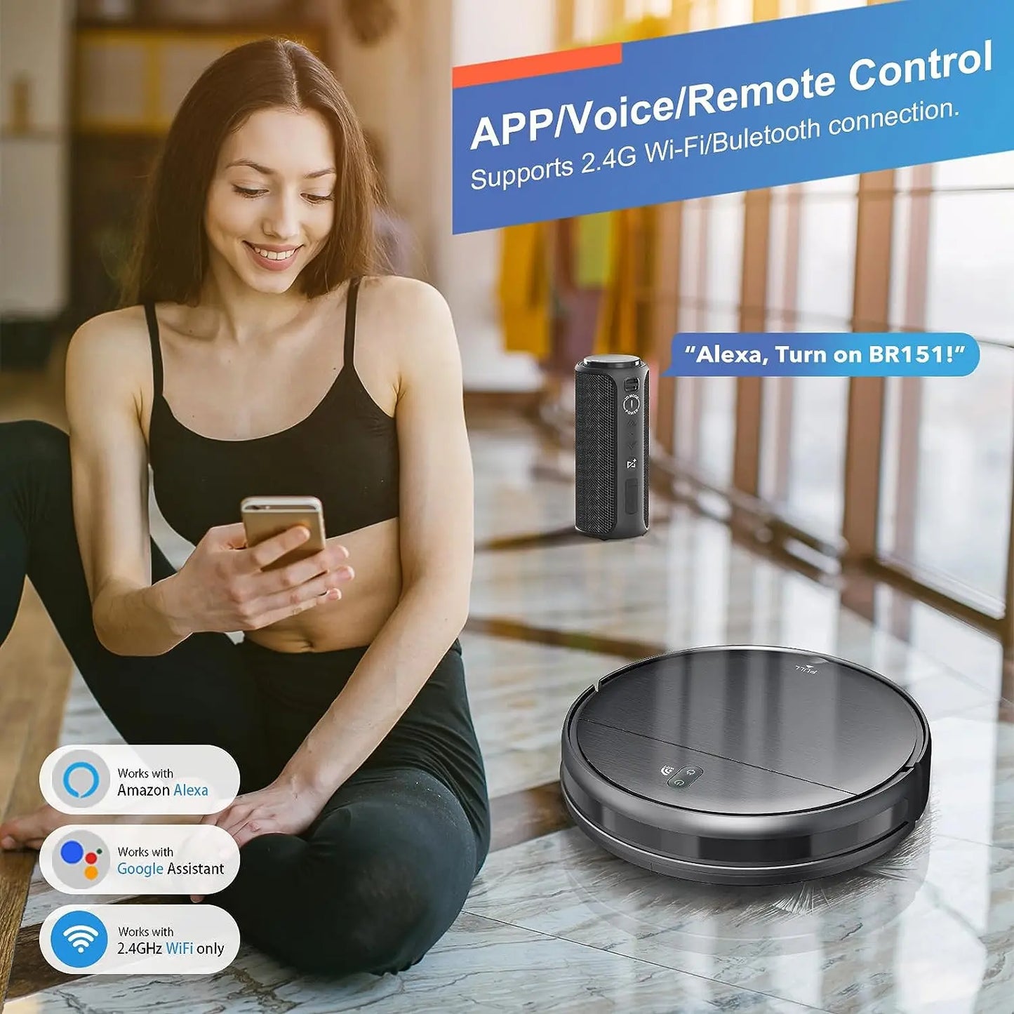 RAYFURN 6000Pa Smart Robot Vacuum Mop