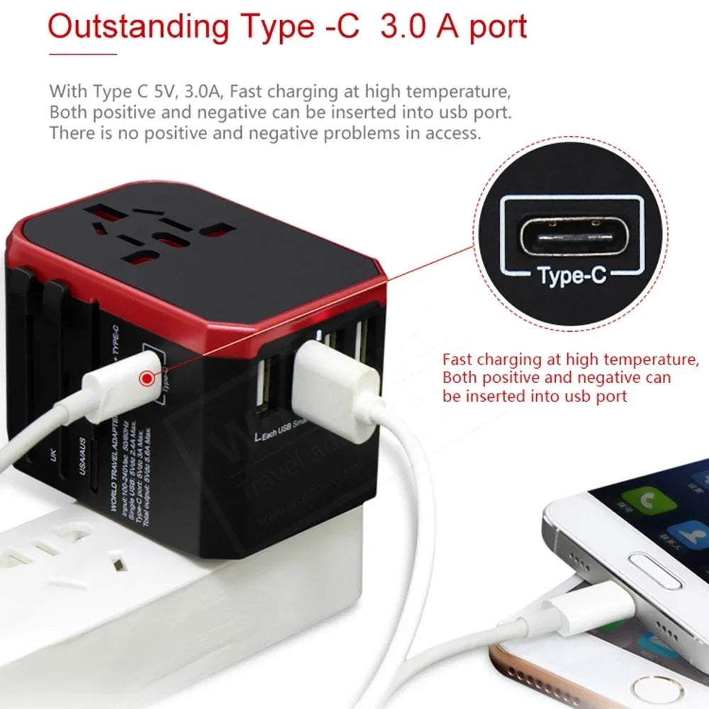 Melery International Travel Adapter USB Type-C Charger
