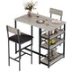 2 Person Dining Table Set with 2 Upholstered