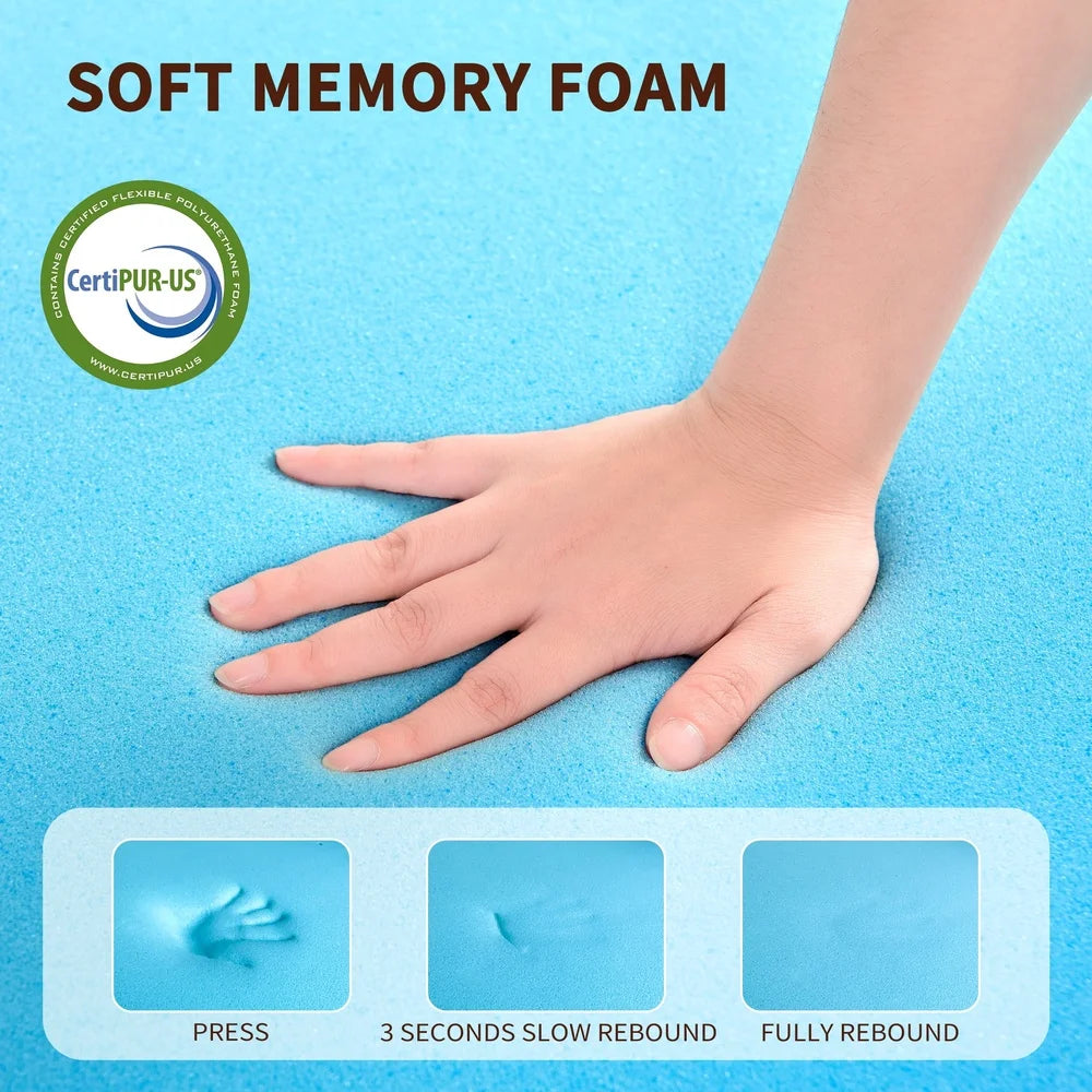 Queen Soft Gel, Memory Foam Mattress Topper