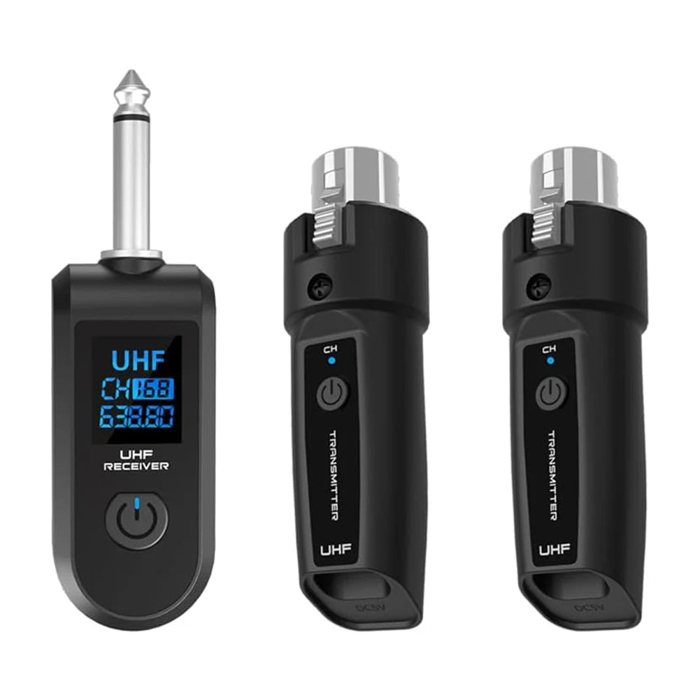 Wireless XLR Microphone Converter Transmitter Receiver System