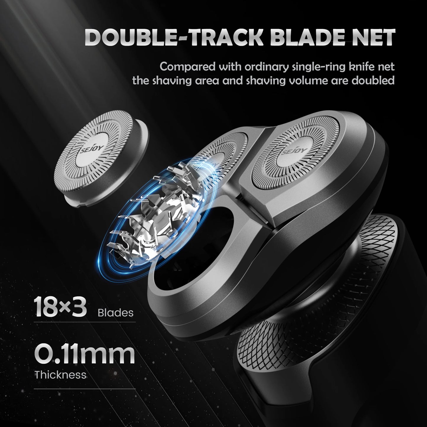 Sejoy 3D Floating Blade Rotary Electric Shaver