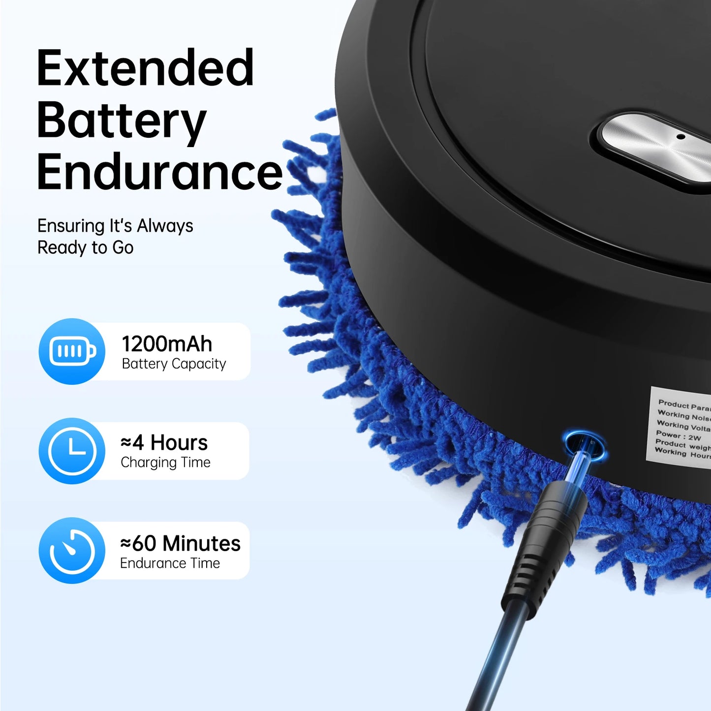 Intelligent Robot Vacuum Cleaner with Automatic Mopping