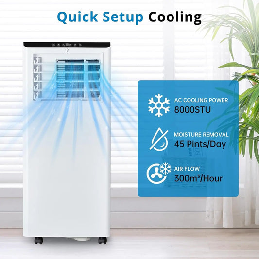 000 BTU Portable Air Conditioner with Sleep Mode