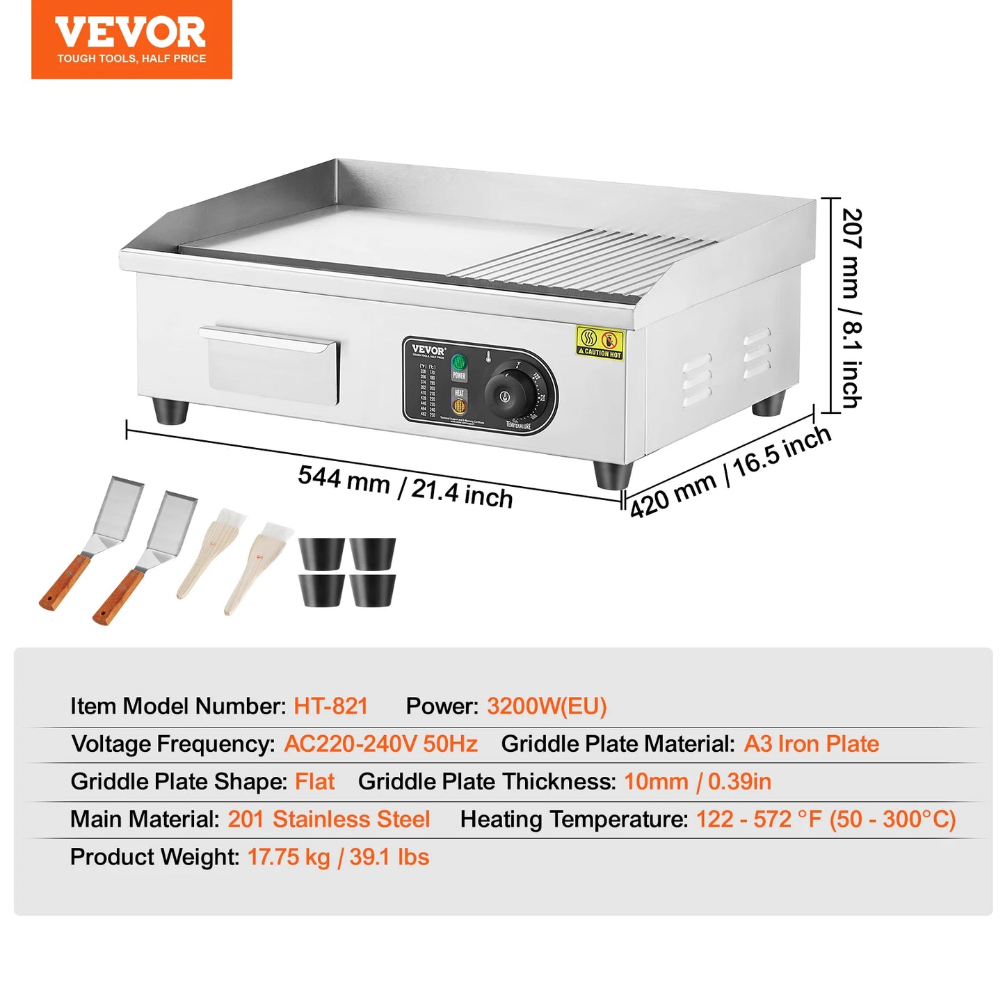 SucceBuy Electric Countertop Griddle Teppanyaki Grill