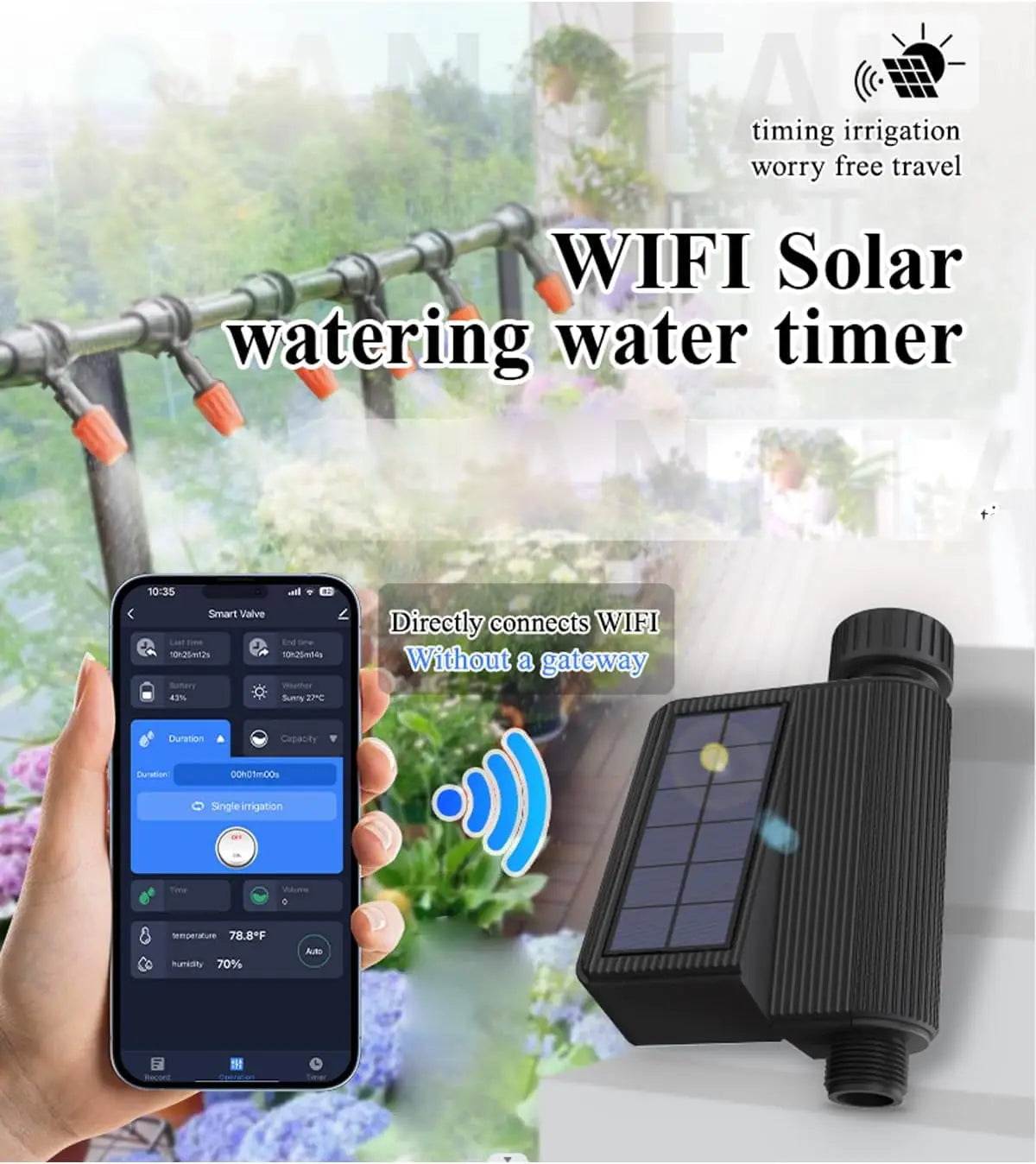 Tuya Smart WiFi Solar Water Timer