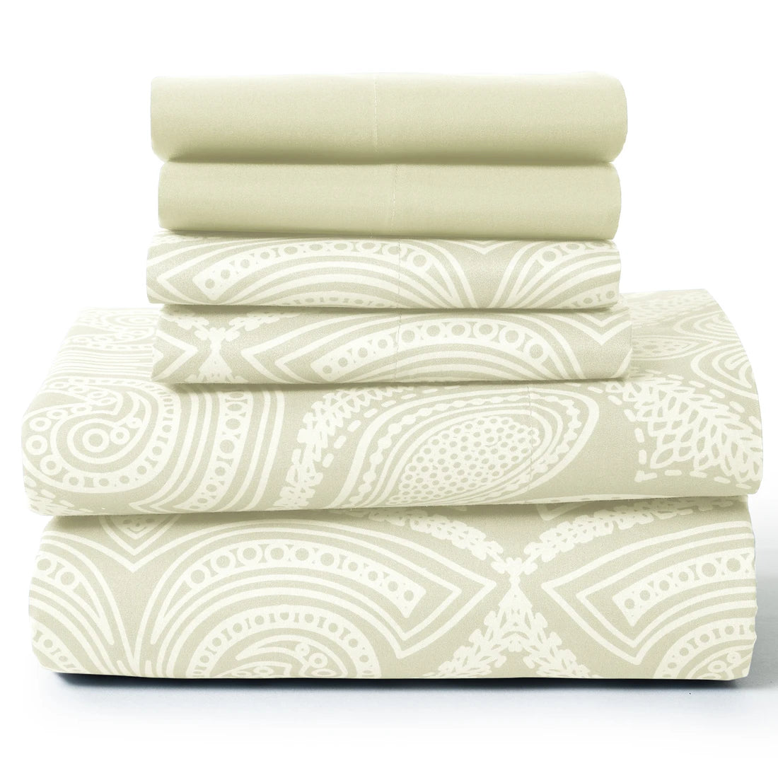 Lux Decor 6Pc Paisley Soft Microfiber Sheets