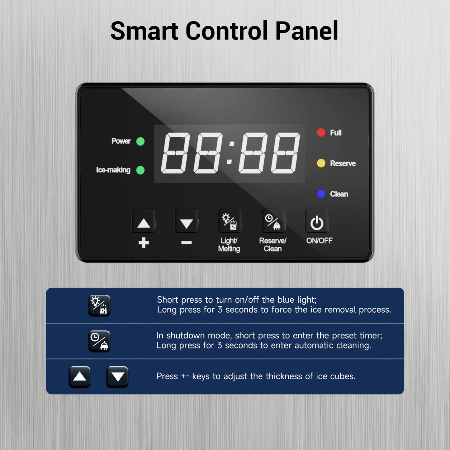 Stainless Steel Commercial Under-Counter Ice Maker