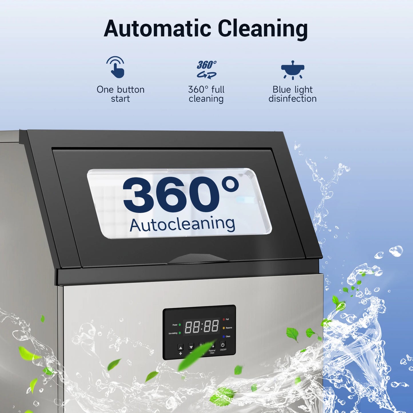 Stainless Steel Commercial Under-Counter Ice Maker