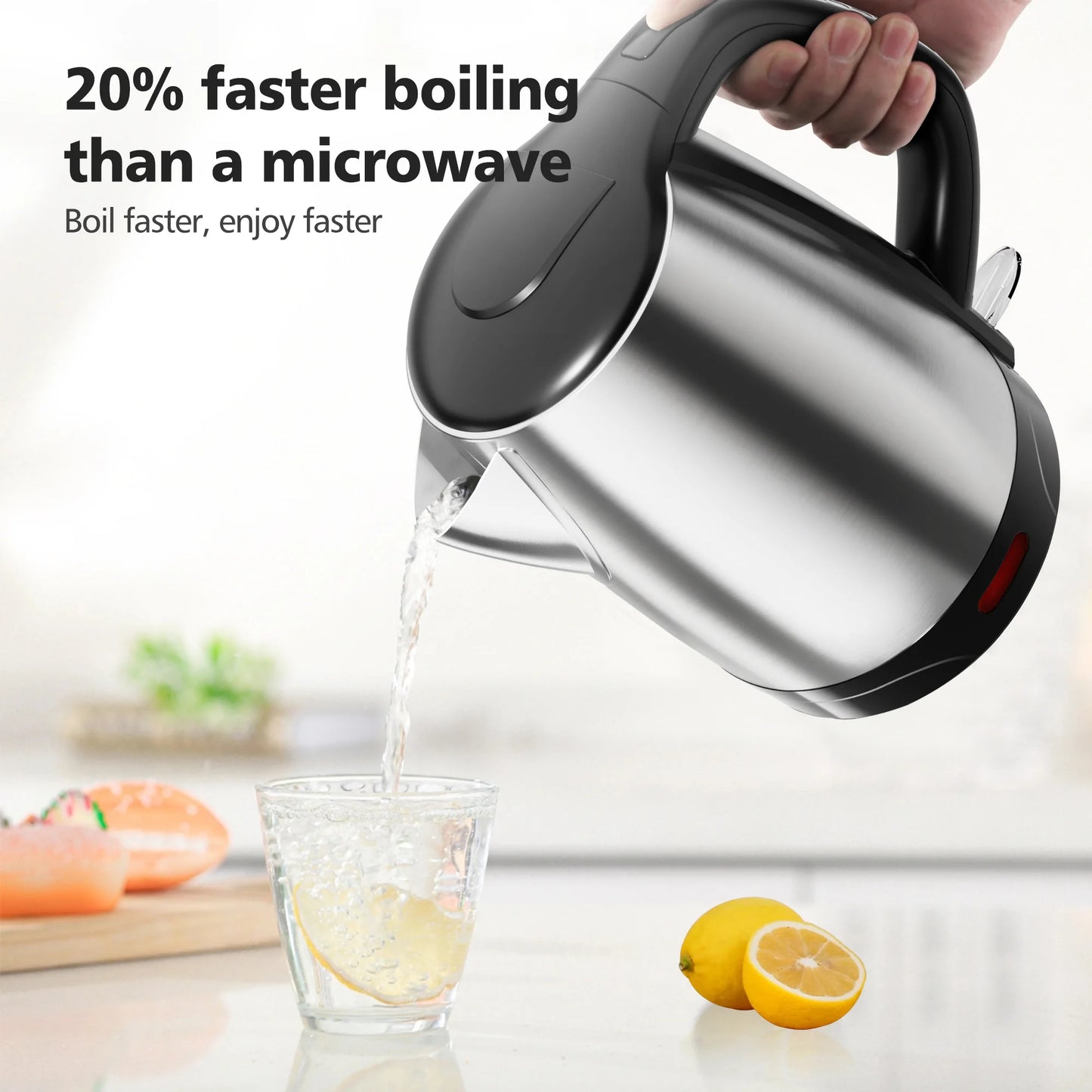 1.7L Stainless Steel Electric Tea Kettle