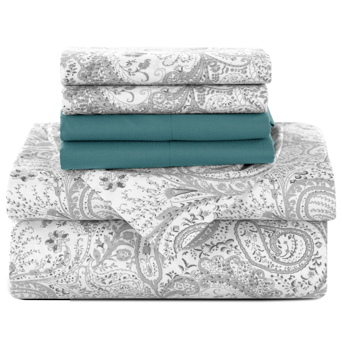 Lux Decor 6Pc Paisley Soft Microfiber Sheets