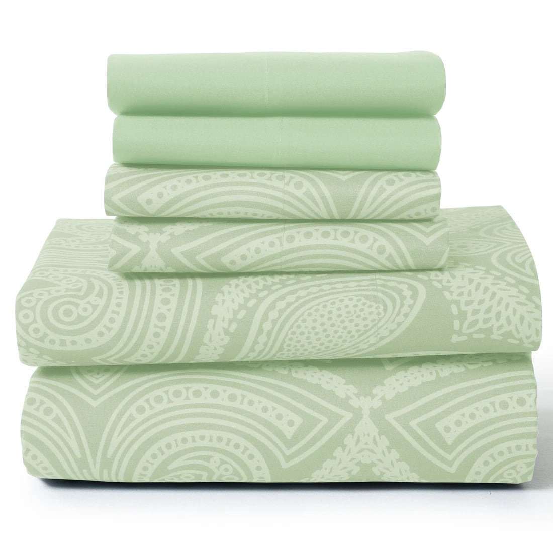 Lux Decor 6Pc Paisley Soft Microfiber Sheets