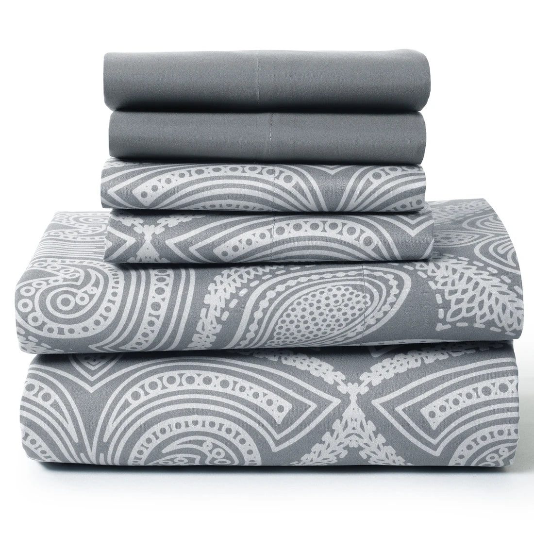 Lux Decor 6Pc Paisley Soft Microfiber Sheets