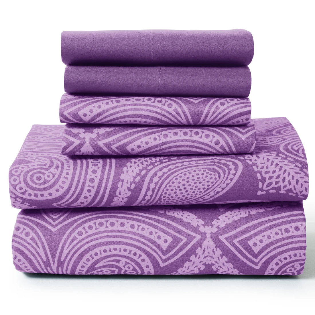 Lux Decor 6Pc Paisley Soft Microfiber Sheets