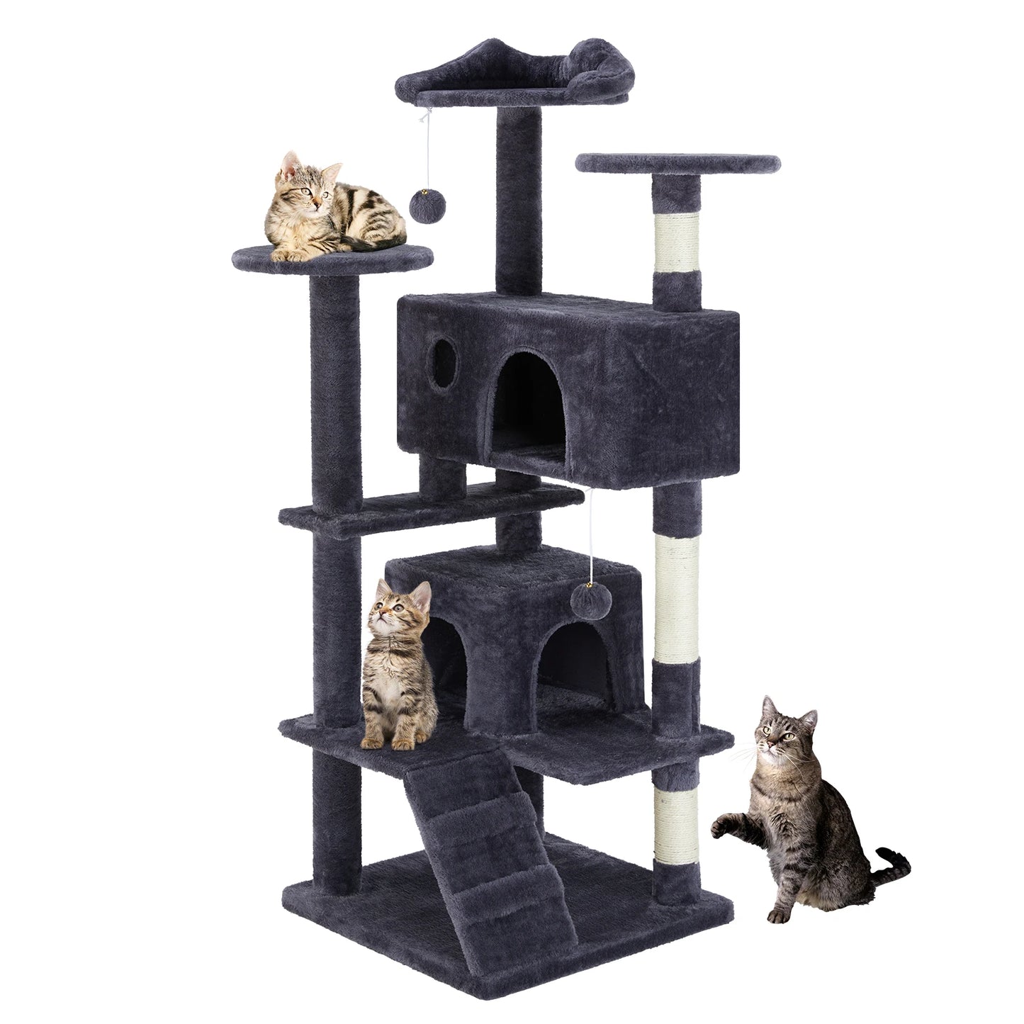 Multi-Level Cat Tree Tower with Scratcher