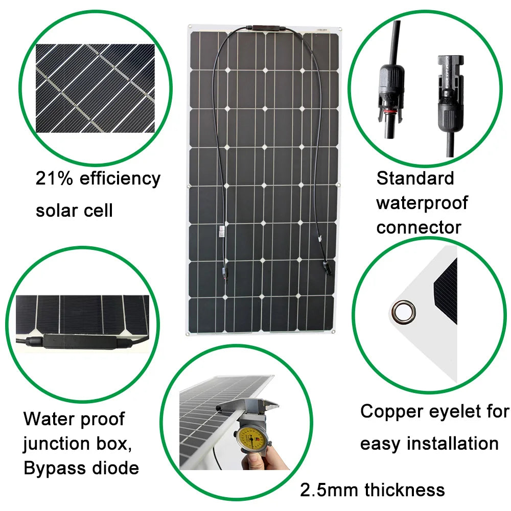 100W Flexible Solar Panel