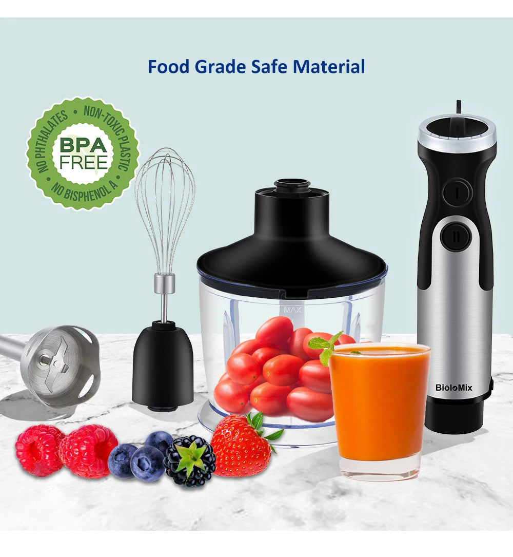BioloMix 1200W 5-in-1 Immersion Hand Stick Blender Set