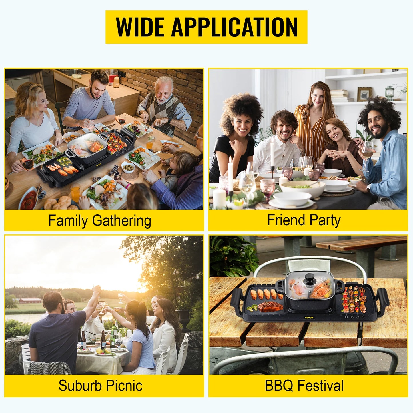 2-in-1 Electric Hot Pot BBQ Grill