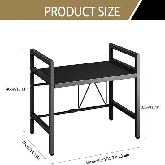 Adjustable Space-Saving Microwave Rack Kitchen Organizer