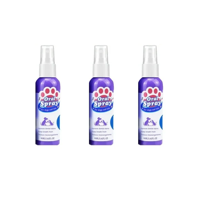 Pet Teeth Cleaning Spray for Dogs & Cats – Oral Care Dental Spray for Fresh Breath, Plaque & Tartar Removal, Teeth Whitening & Bad Breath Control