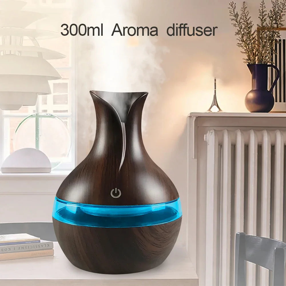 300ml USB Aromatherapy Diffuser with Essential Oils