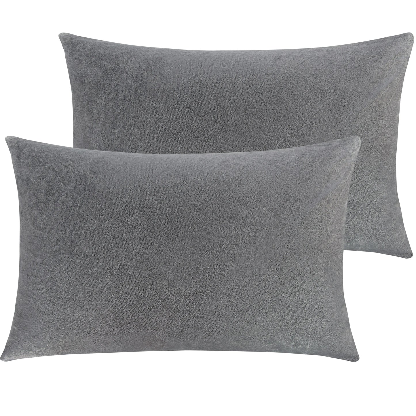 Ntbay 2-Pack Velvet Luxury Pillowcases Hidden Zipper