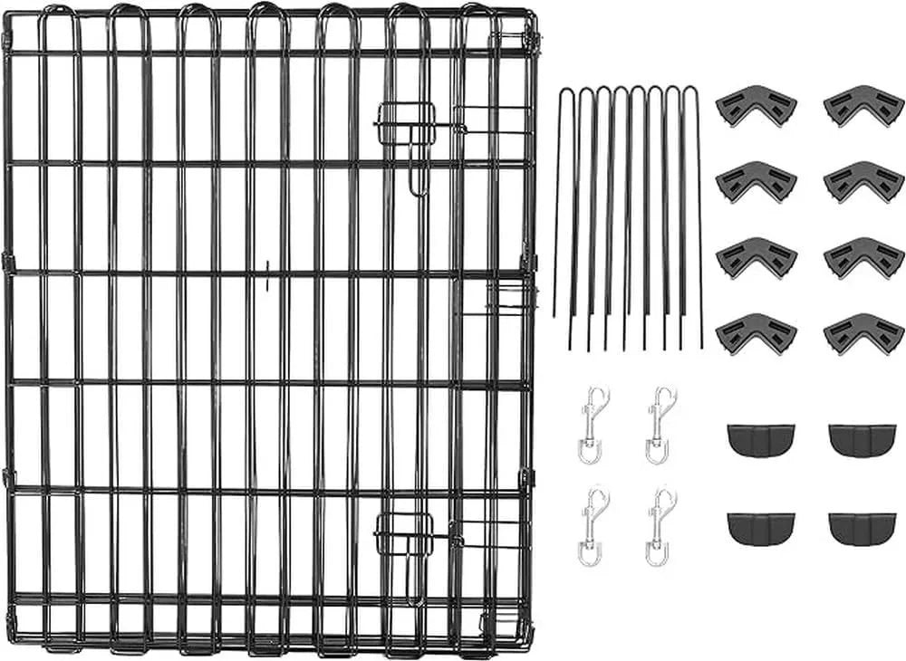 Foldable Metal Dog Playpen Indoor Outdoor Enclosure
