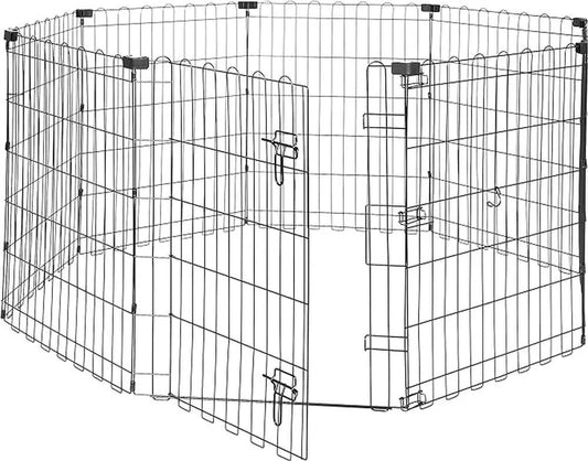 Foldable Metal Dog Playpen Indoor Outdoor Enclosure