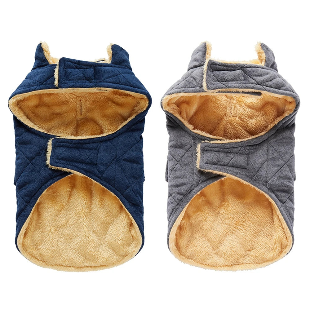 Warm Fleece Dog Jacket for Cold Weather