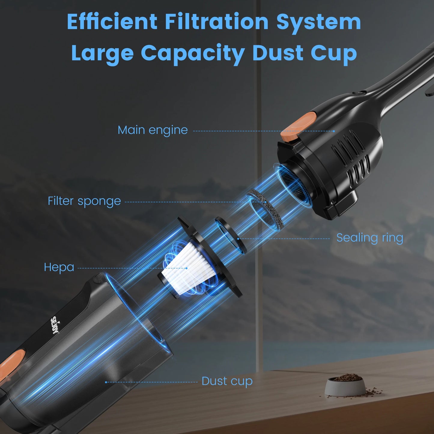 Sejoy 2-in-1 Corded Vacuum Cleaner Powerful