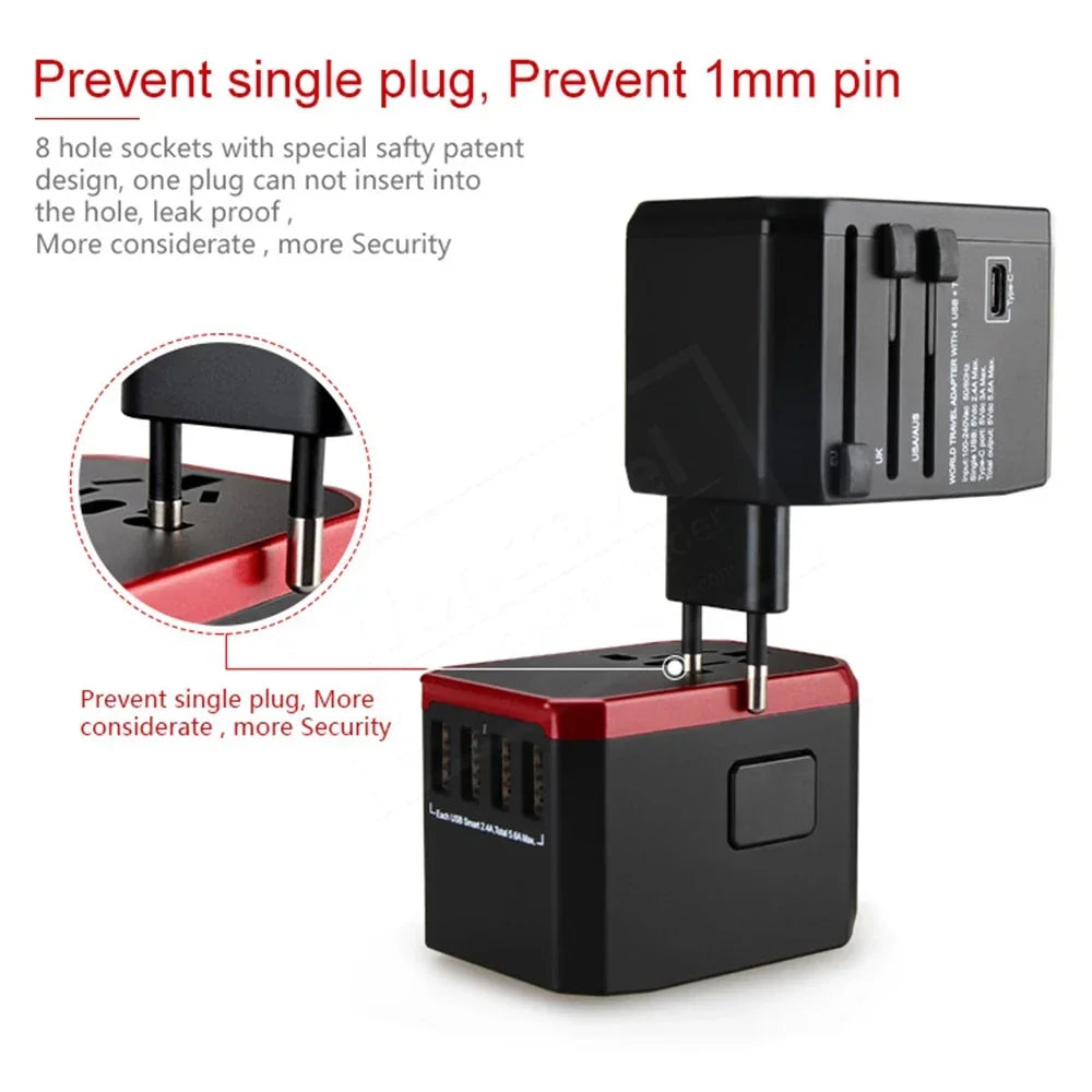 Melery International Travel Adapter USB Type-C Charger