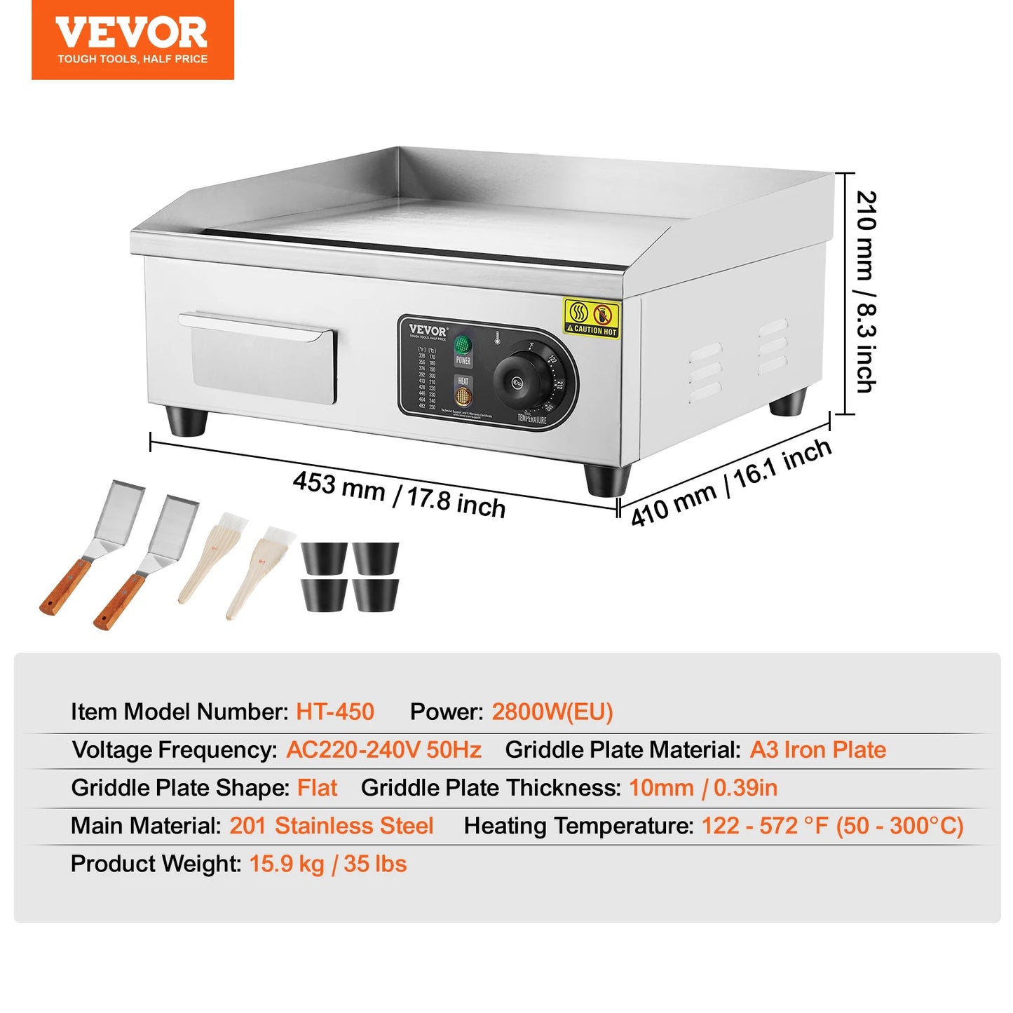 SucceBuy Electric Countertop Griddle Teppanyaki Grill