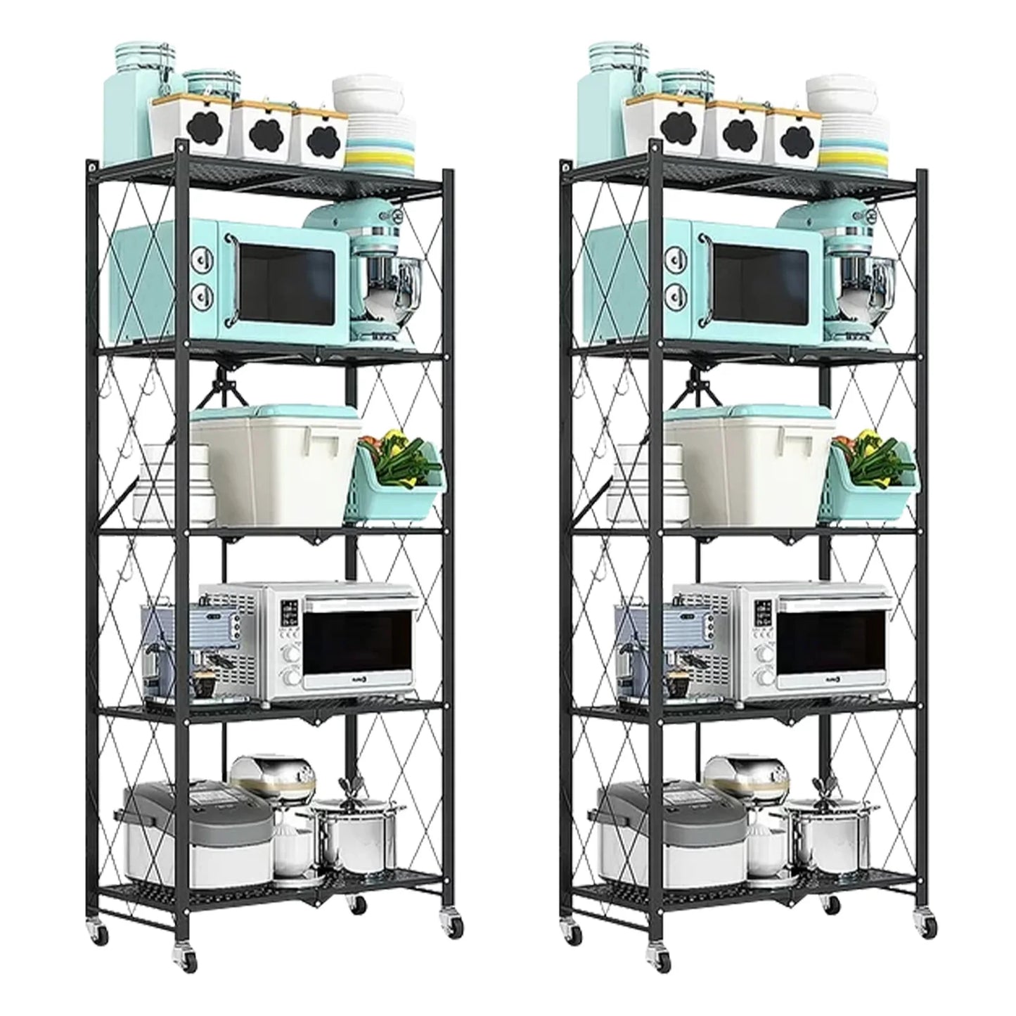 Heavy Duty Foldable 5-Tier Storage Organizer