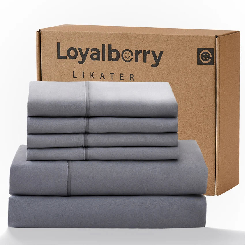Queen Size 4-Piece Bedding Set – Ultra Soft Double-Brushed Microfiber Bed Sheets with Deep Pocket Fitted Sheet (Fits Mattresses Up to 18"), Easy Care Hotel Luxury Bedding
