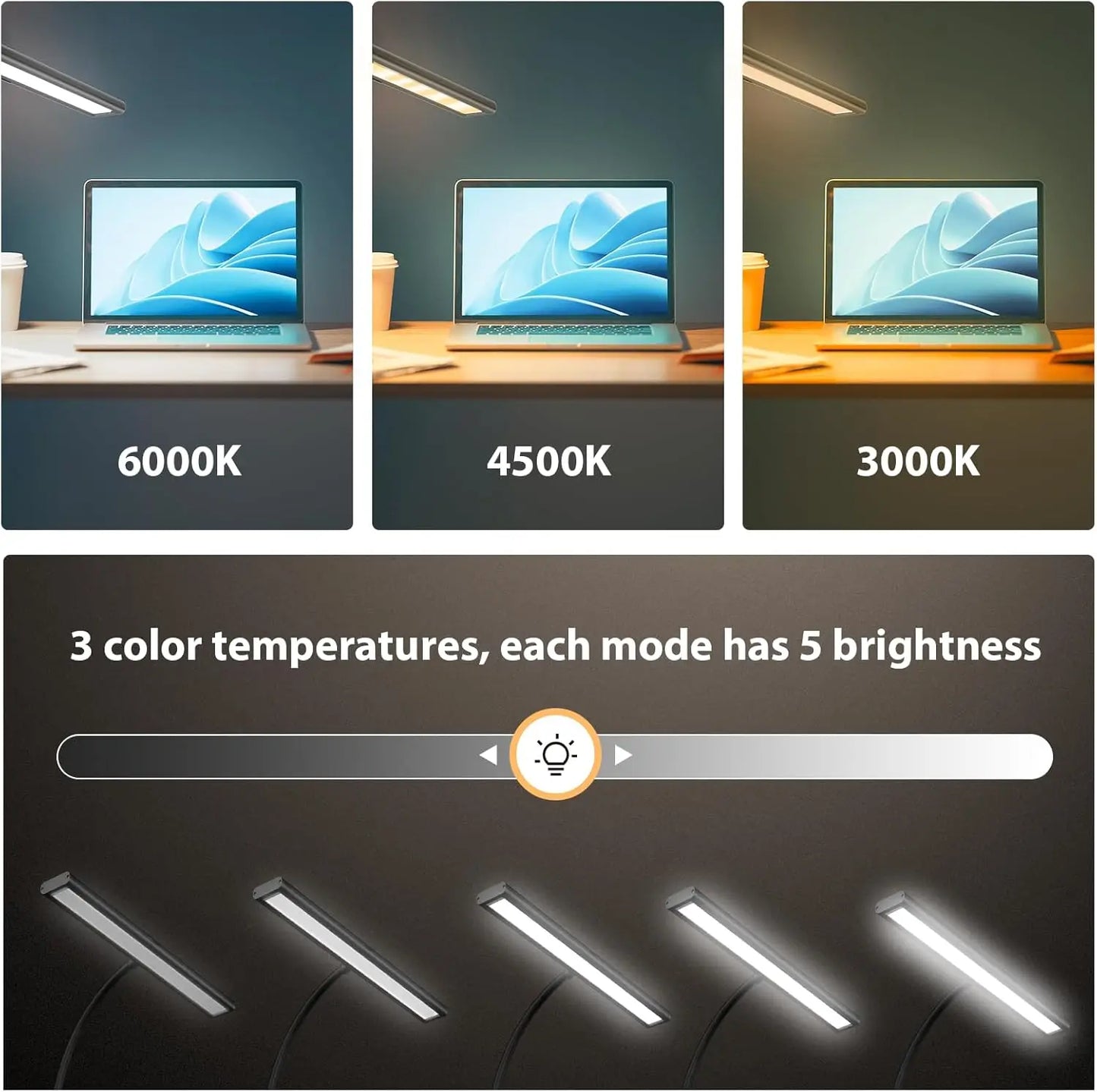 LED Desk Lamp with Adjustable Gooseneck