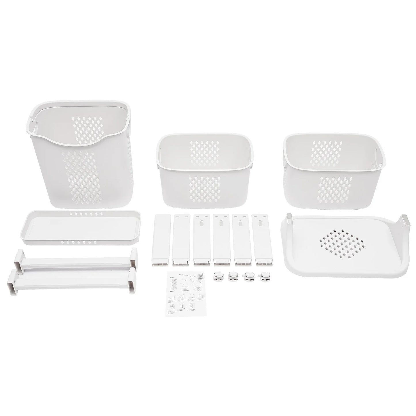 3-Layer Laundry Basket With Rolling Wheels Storage